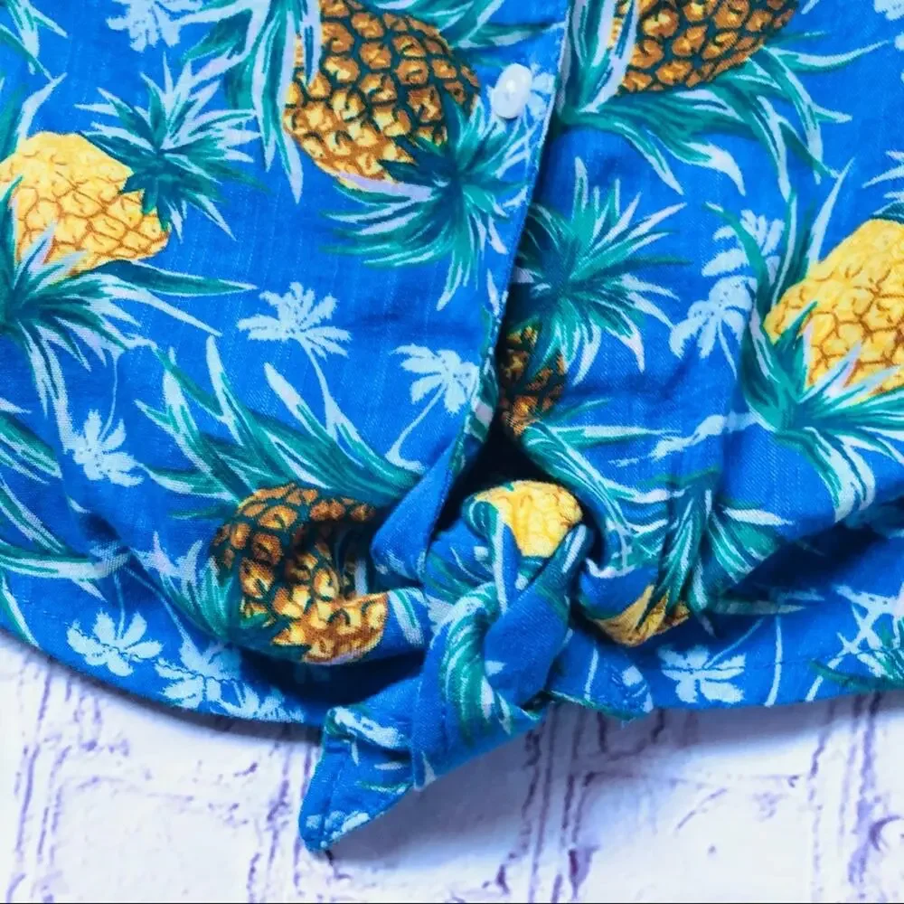 Old Navy Pineapple Print Blouse Sz 18-24M